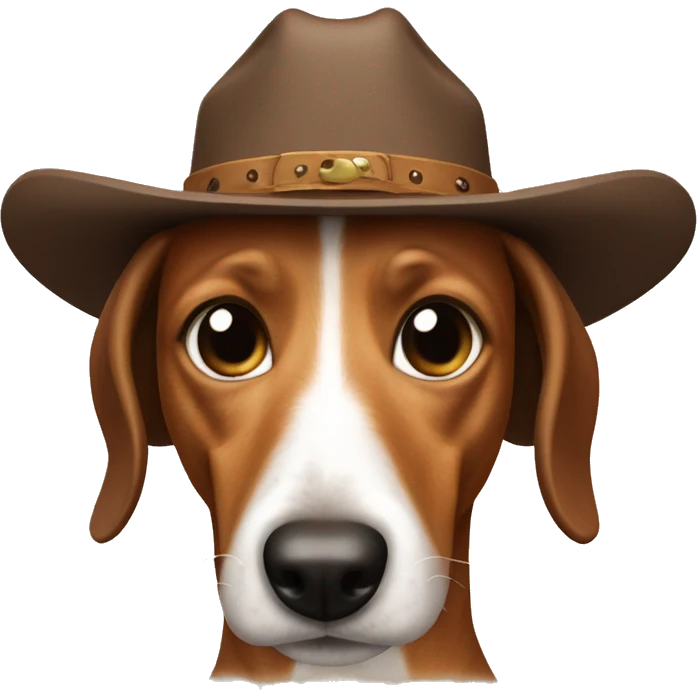 Cowboy weenie dog emoji