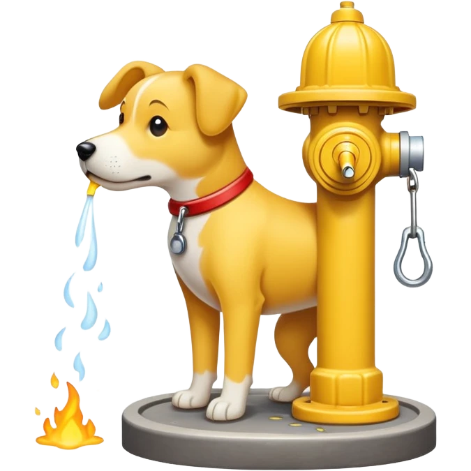 Dog pissing emoji