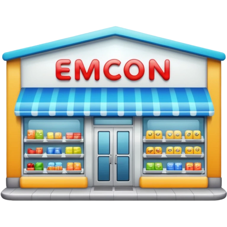 create a supermarket shop front emoji
