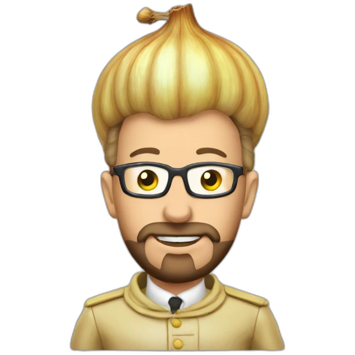 Charles Michel in an onion suit emoji