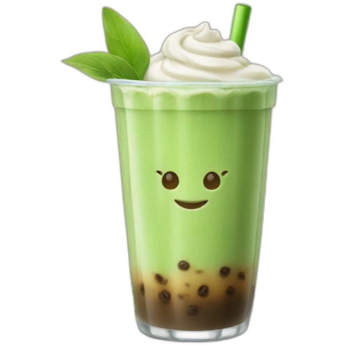 Iced matcha latte  emoji