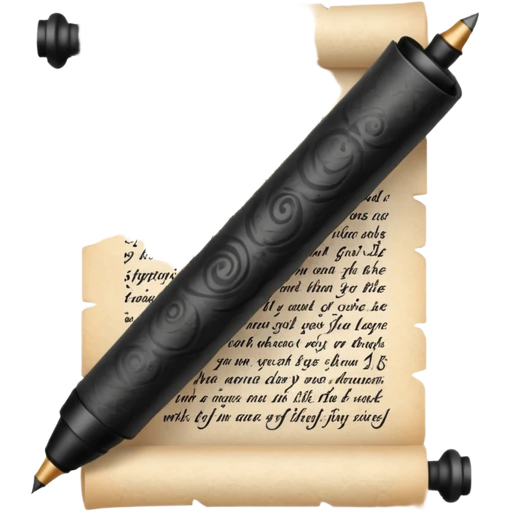 Calligraphy scroll emoji