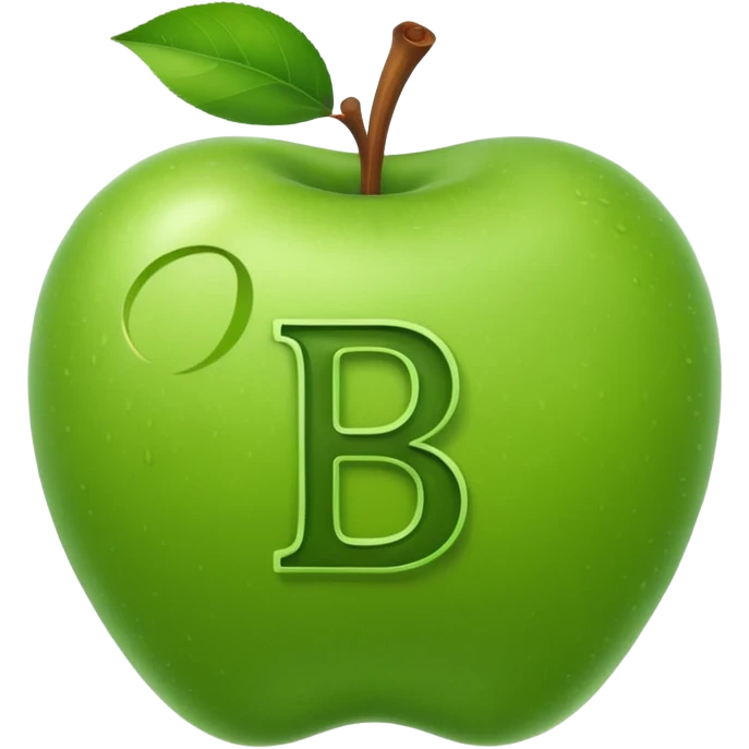 Empty apple like o with letter B in the midlle emoji