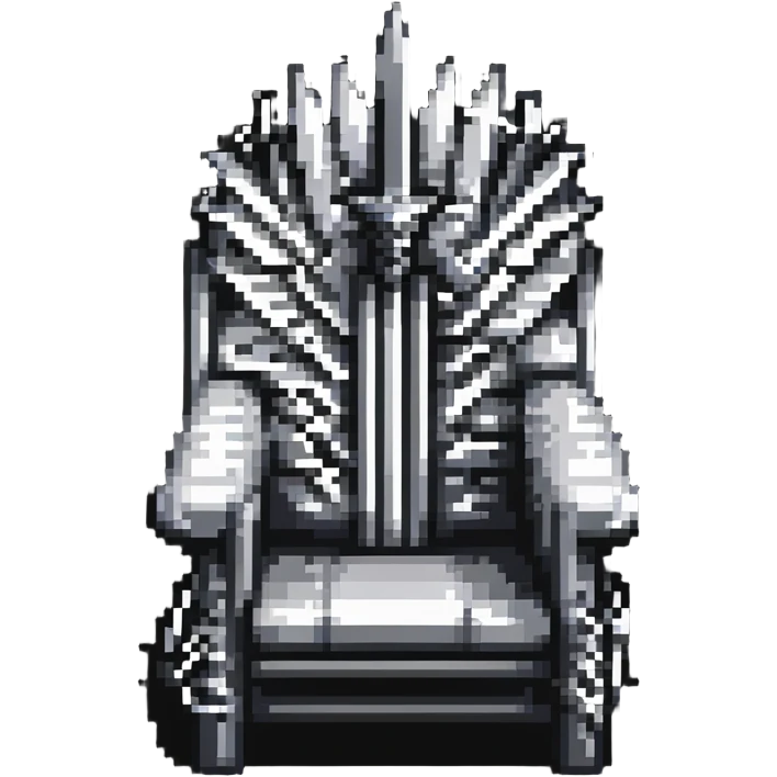 Iron throne made of swords from Game of Thrones emoji