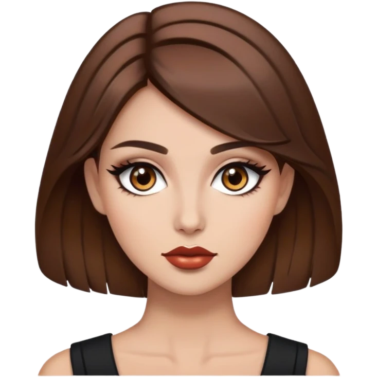 brown hair brown eyes pretty bratz baddie emoji