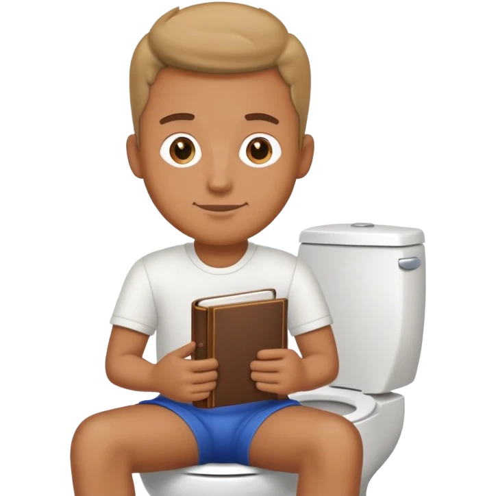 Guy taking a poopie emoji