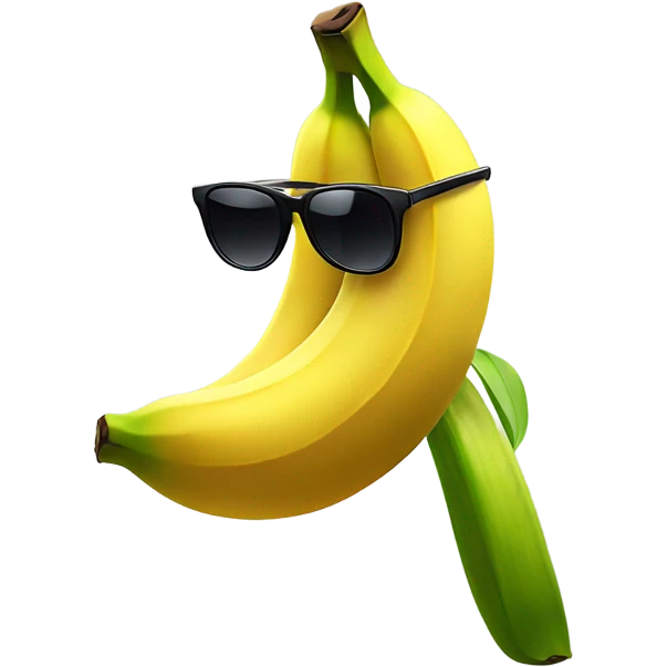 Banana with sunglasses  emoji