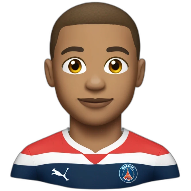 Mbappe avec le maillot de lom emoji