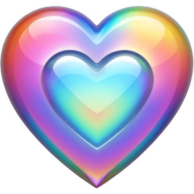 colorful crystal heart emoji