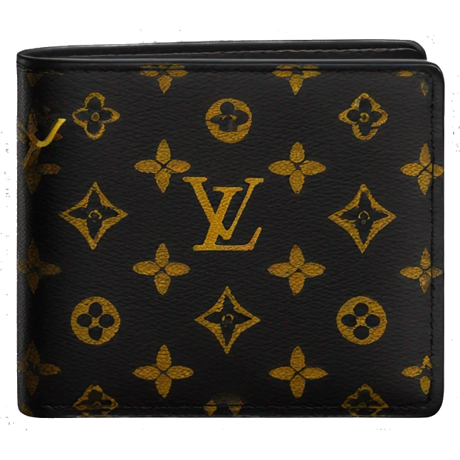 black louis vuitton men’s wallet  emoji
