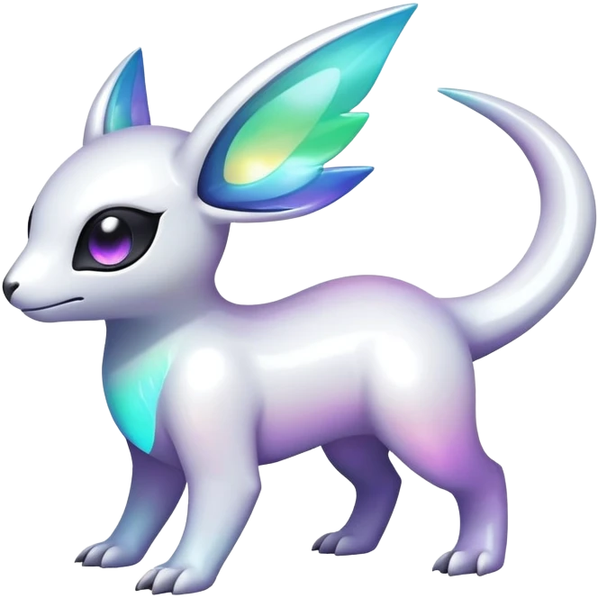  Iridescent white dark fakemon-creature  emoji
