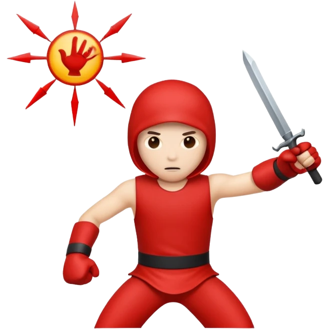 белый фон красный стикман сопротивляется цифровизации emoji