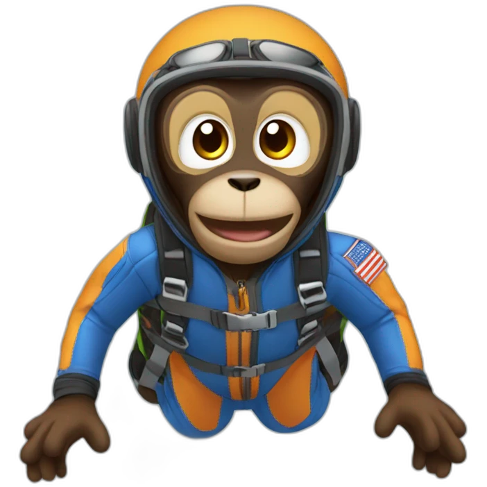 Mongkey-Skydiving emoji