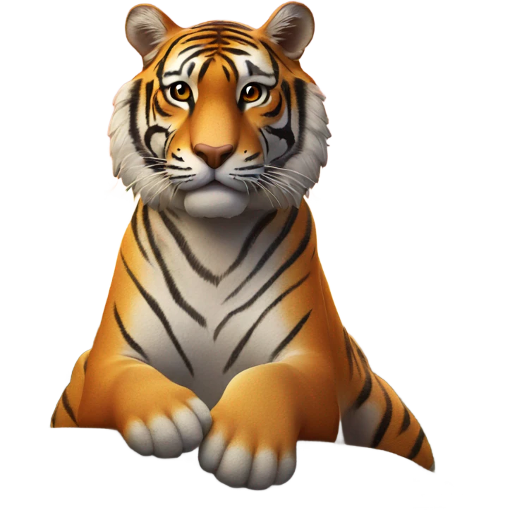 Tiger at sunrise emoji