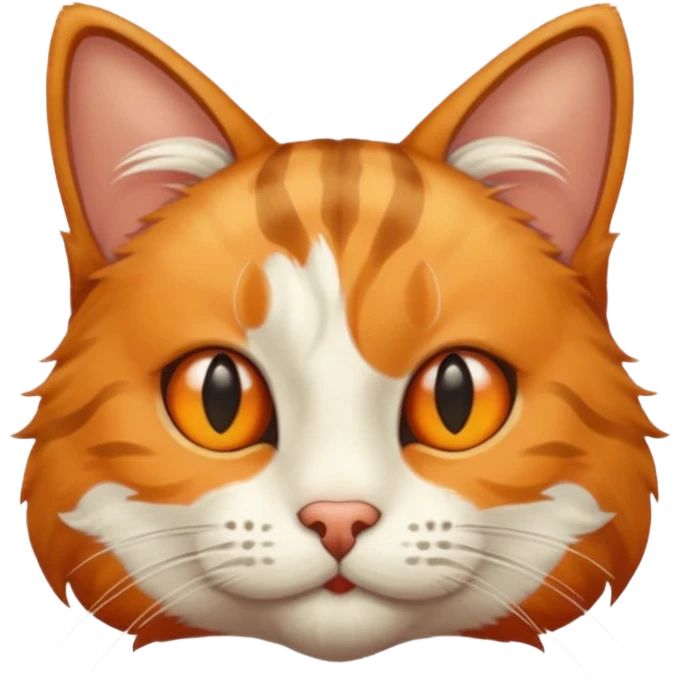 Res cat with big nose emoji