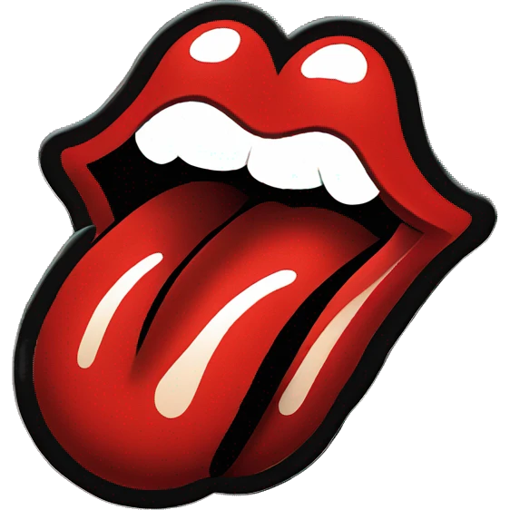 Rolling Stones tongue logo emoji