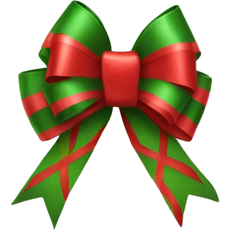 Christmas bow emoji
