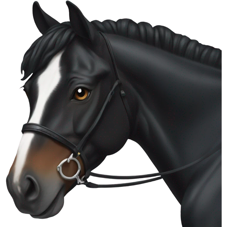 Black thoroughbred  emoji