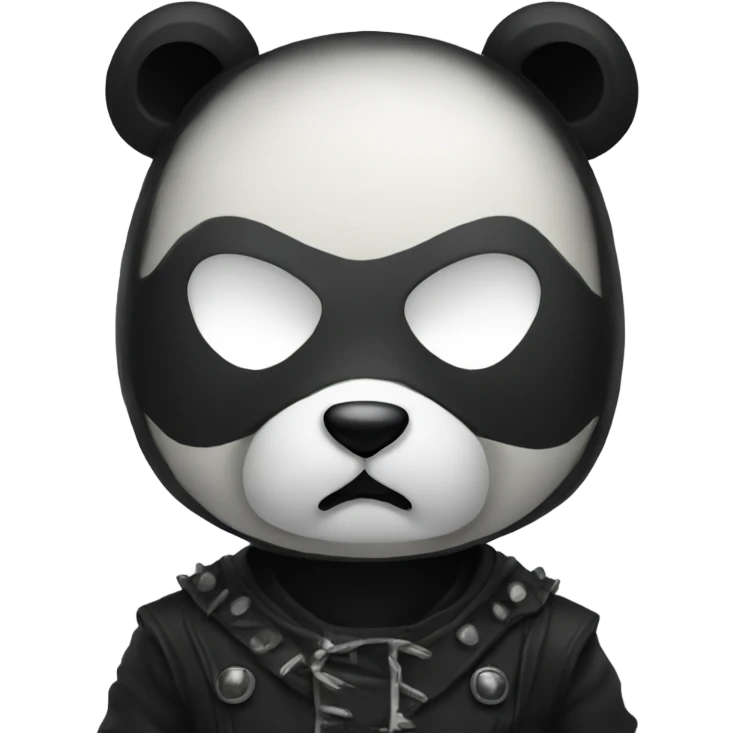 Black metal panda  emoji