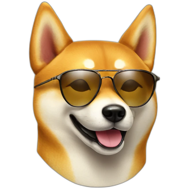 shiba inu sunglasses smile emoji