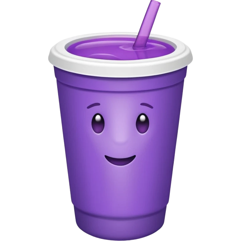 ios styrofoam cup with purple liquid inside no straw emoji