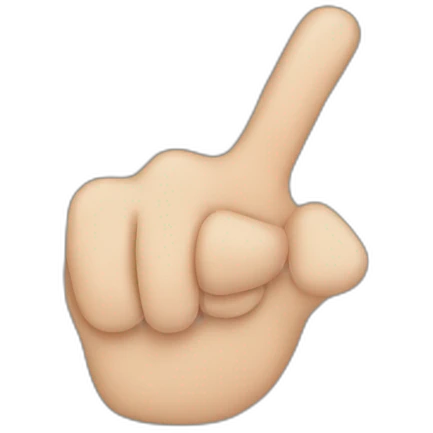 a finger pointing emoji