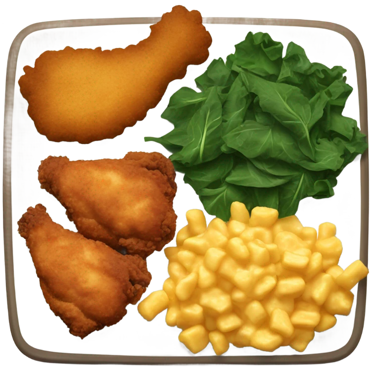 A plate of soul food emoji