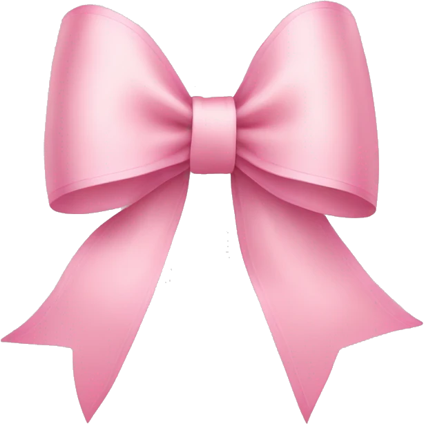 light pink ribbon bow emoji