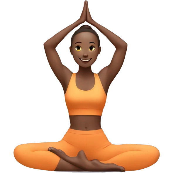 yoga girl saying hi emoji