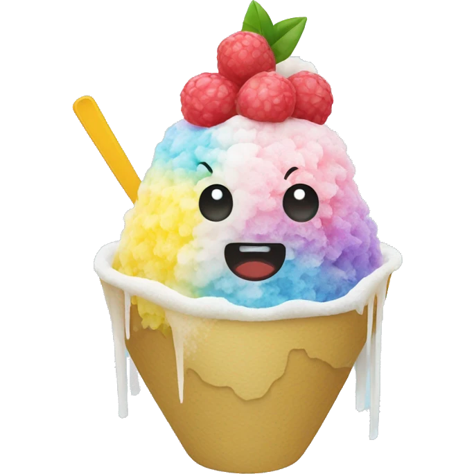 Hawaiian shaved ice emoji
