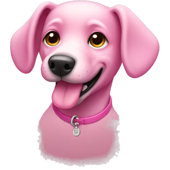 Pink dog  emoji