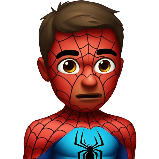 Spiderman sad emoji