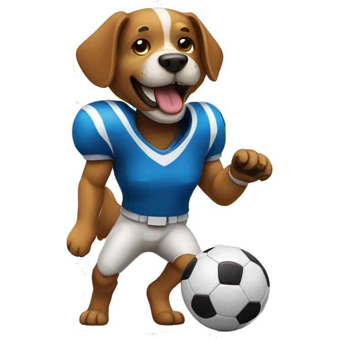 dog playing football emoji