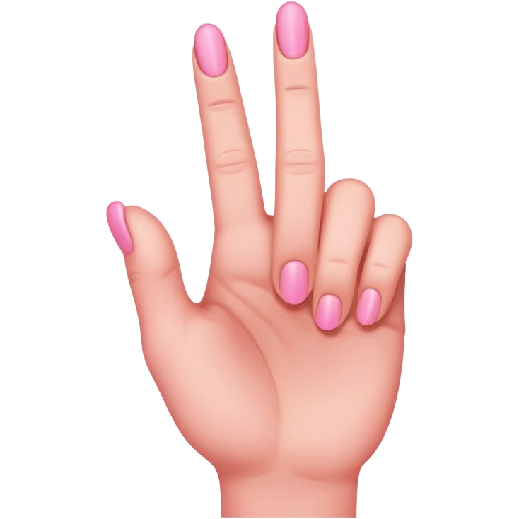 Pink middle finger emoji
