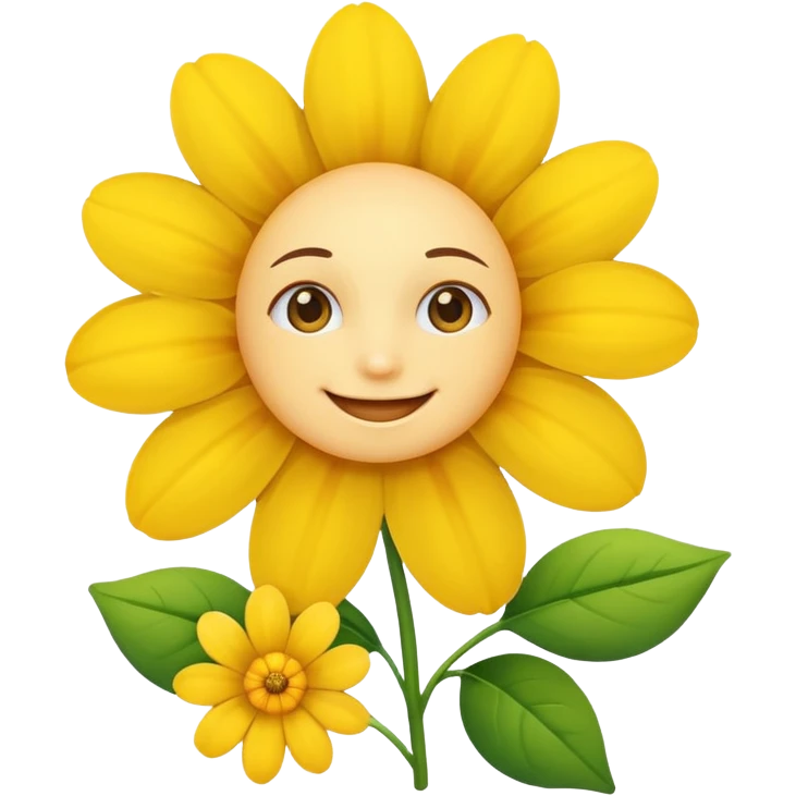 میخوام ایموجی 😃 رو با 🌼 ترکیب کنی یعنی 
🌼+ 😃 emoji