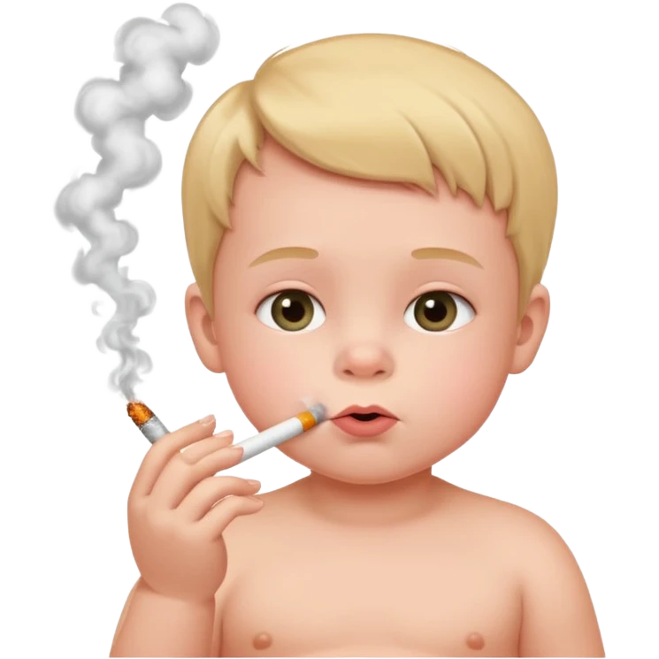 Young Baby smoking a cigarette emoji