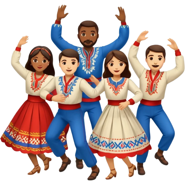 Serbian kolo dancing emoji