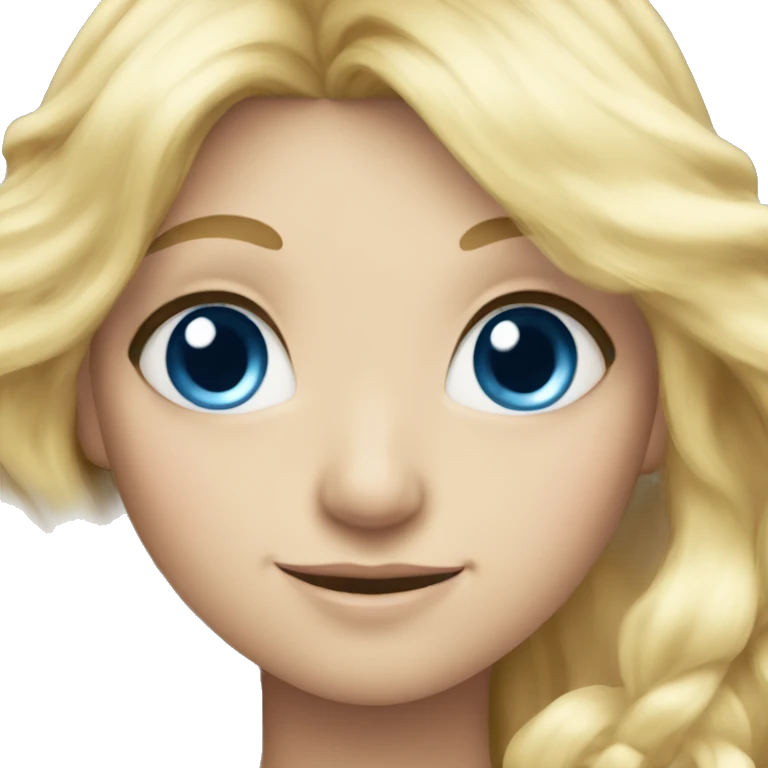 Blonde hair blue eyed fairy emoji