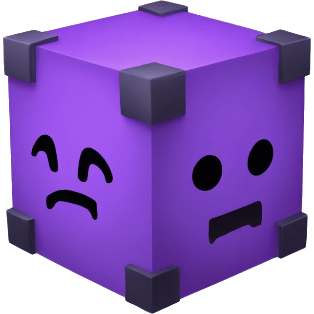 purple hacking cube emoji