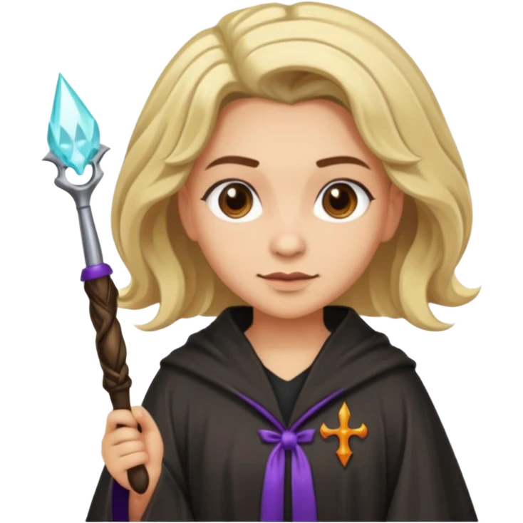 hair dresser with witch robe emoji