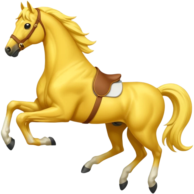 Yellow horse jumping  emoji
