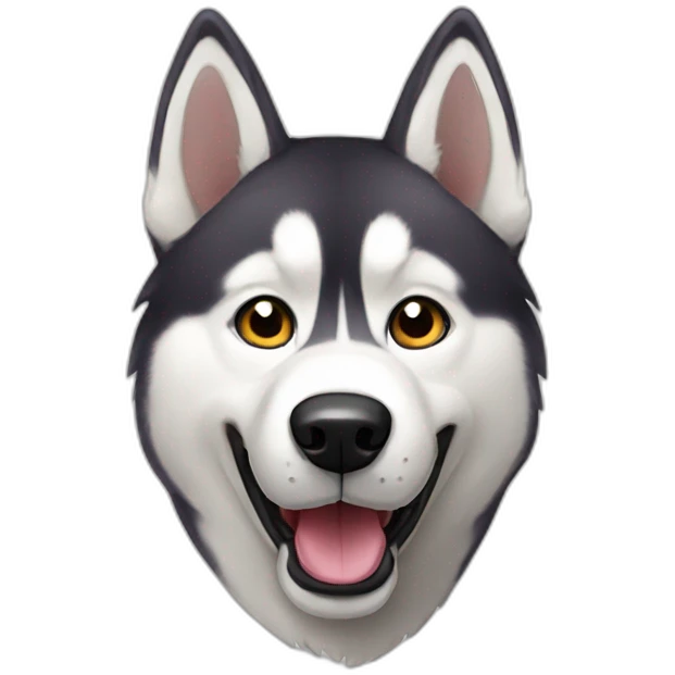 A husky drink beer emoji
