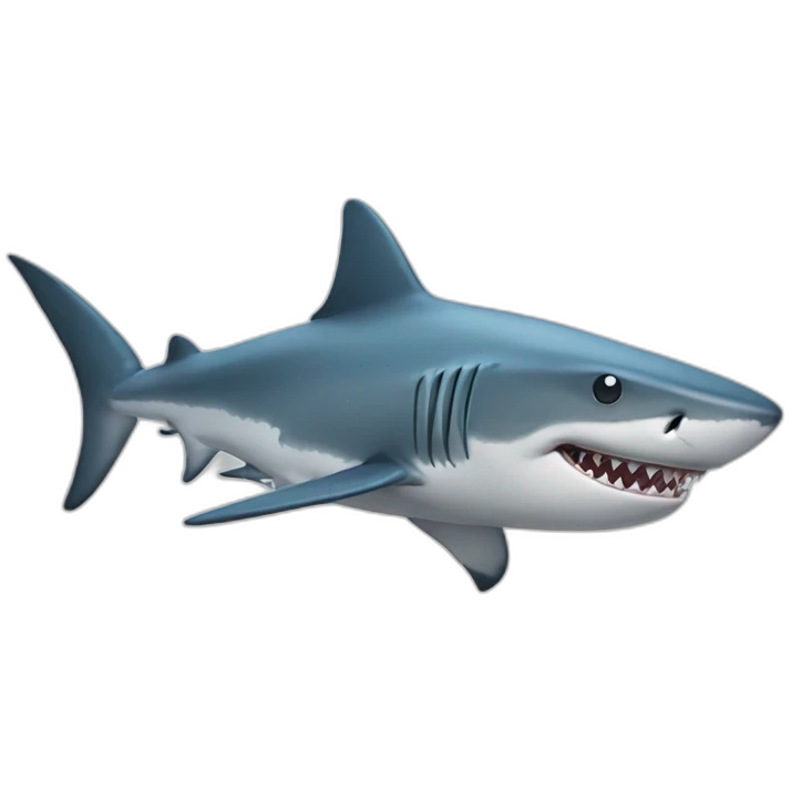 Shark flying emoji