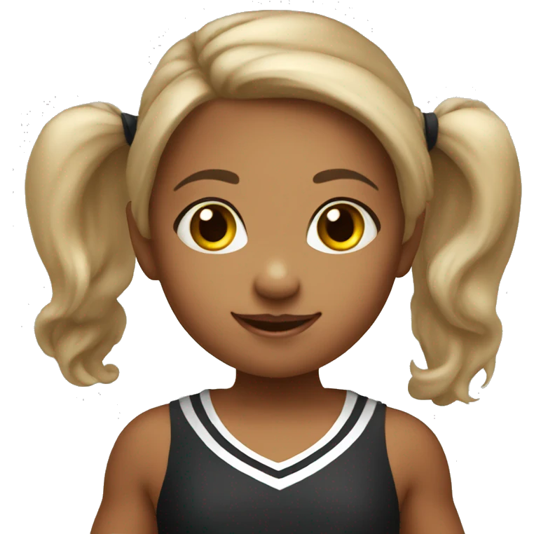 Little girl cheerleader emoji