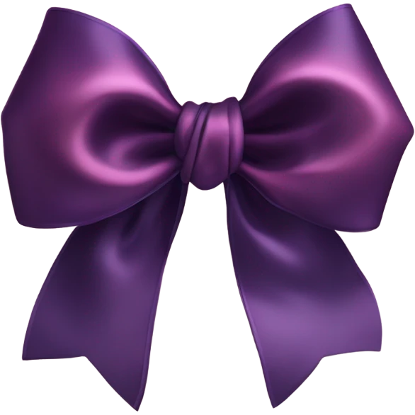 dark purple silk bow with pink delicate accents emoji