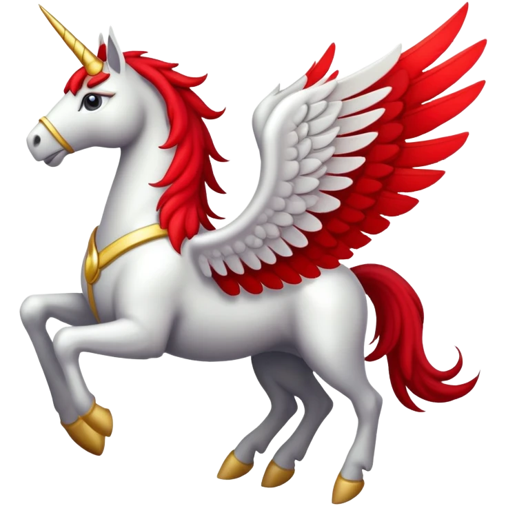 Red pegasus emoji