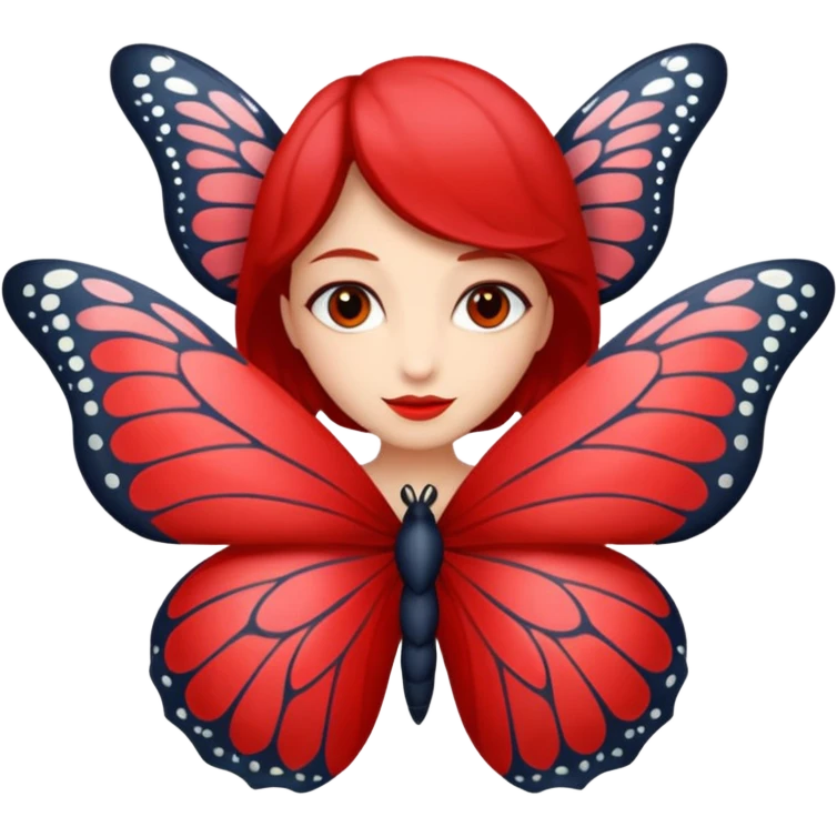 UNA MARIPOSA ROJA, PERO DEBE SER UN ROJO UN POCO CLARO. emoji