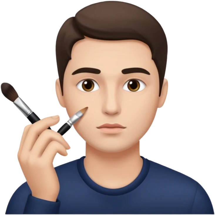 Man doing make up emoji