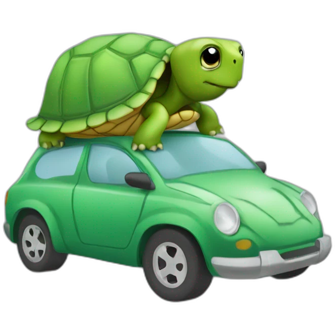 tortue dans voiture emoji
