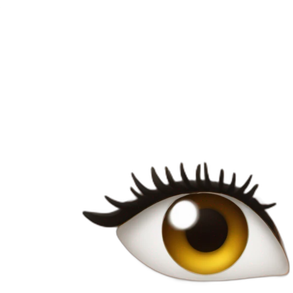 White girl with eyelashes and dark blonde hair emoji